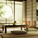 畳の和室に置かれた座卓と座布団、障子からやわらかな自然光が差し込む落ち着いた空間